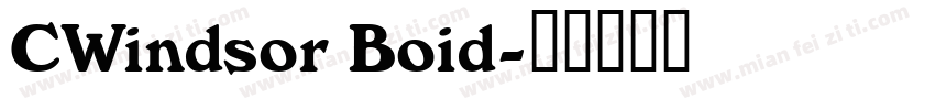 CWindsor Boid字体转换